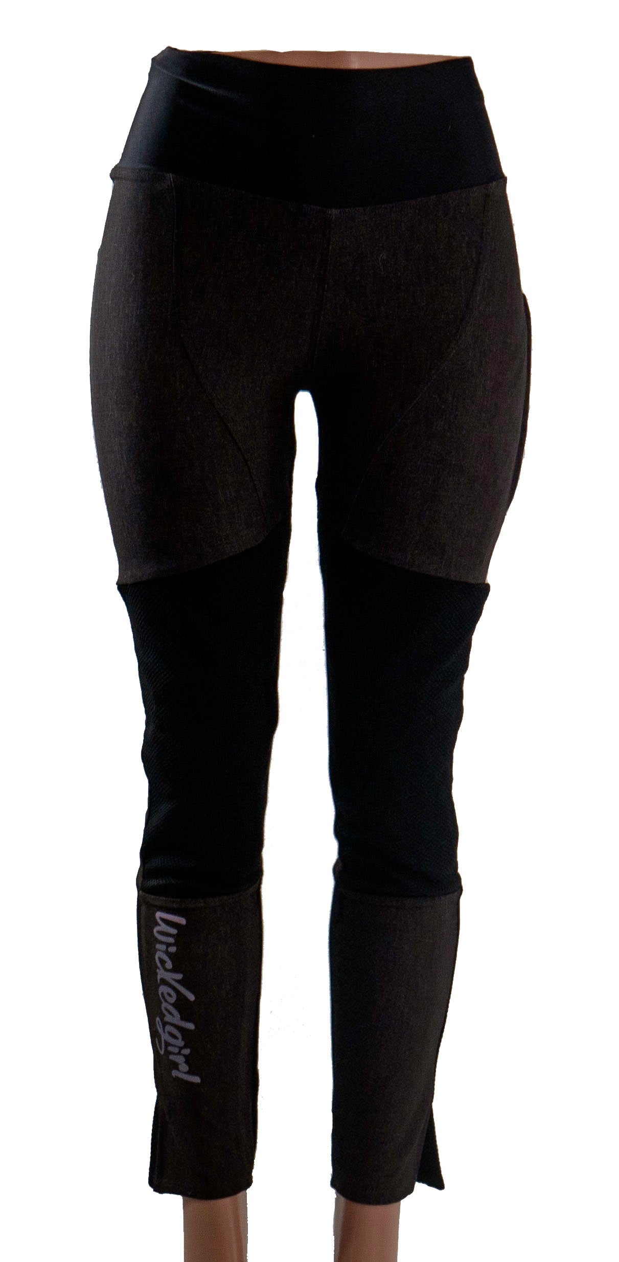 Mountain Bike Pants Black Denim for women with stretch, durability, and removable G-Form pads.